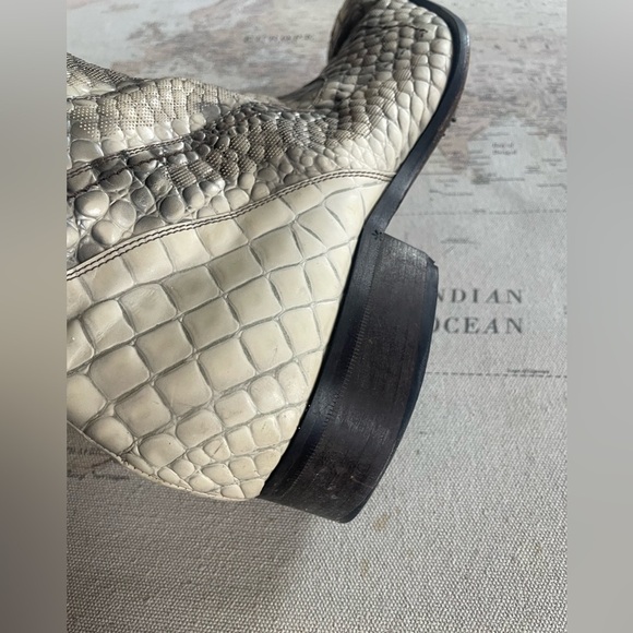 Jo Ghost Croc Print Leather Ankle Boots Size 46 | 12 US - Picture 16 of 16